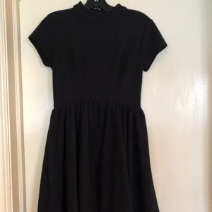 High-neck black dress
